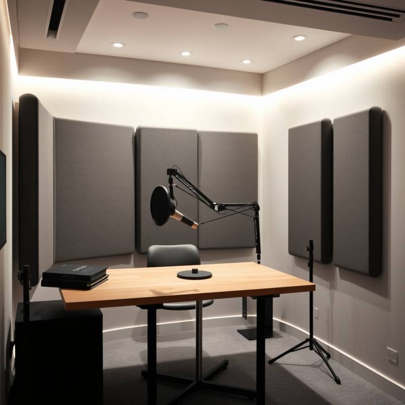 Cabine d'insonorisation pour l'enregistrement de podcasts