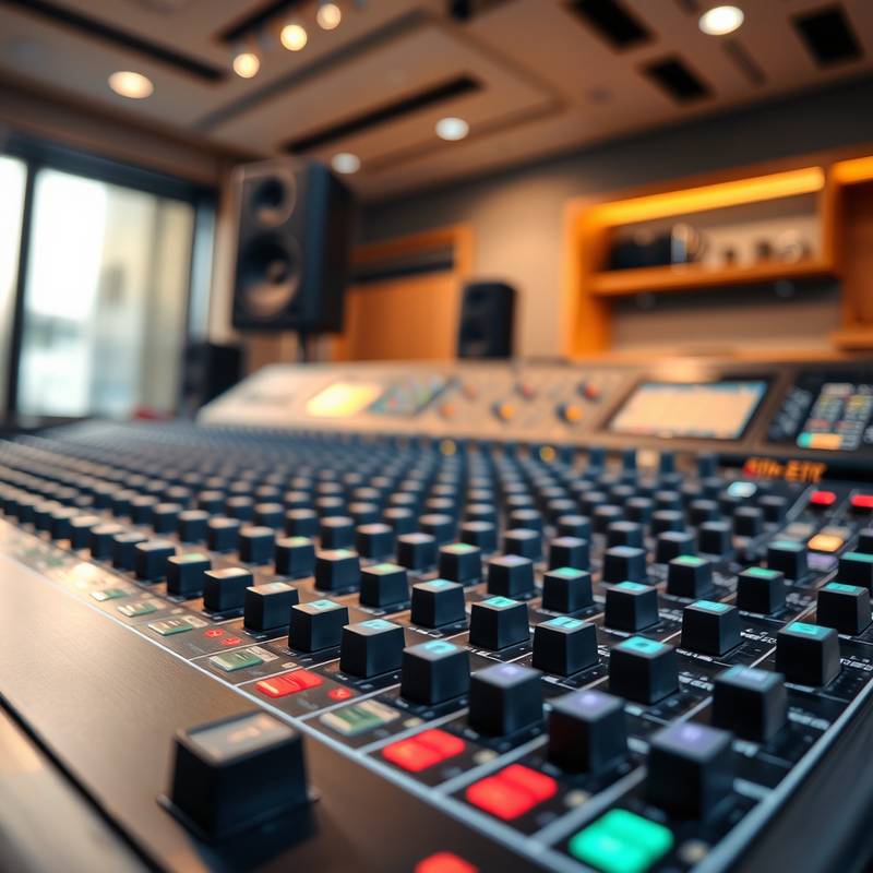 Console de mixage audio professionnelle